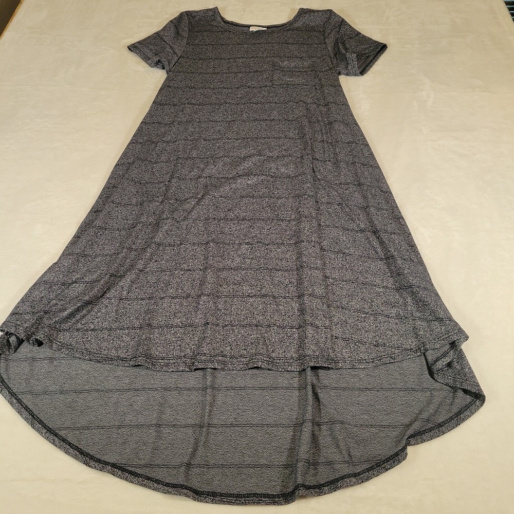 LuLaRoe XS Blue Striped Stretchy Elegant Julia Shirt Bodycon Pencil Sheath Dress